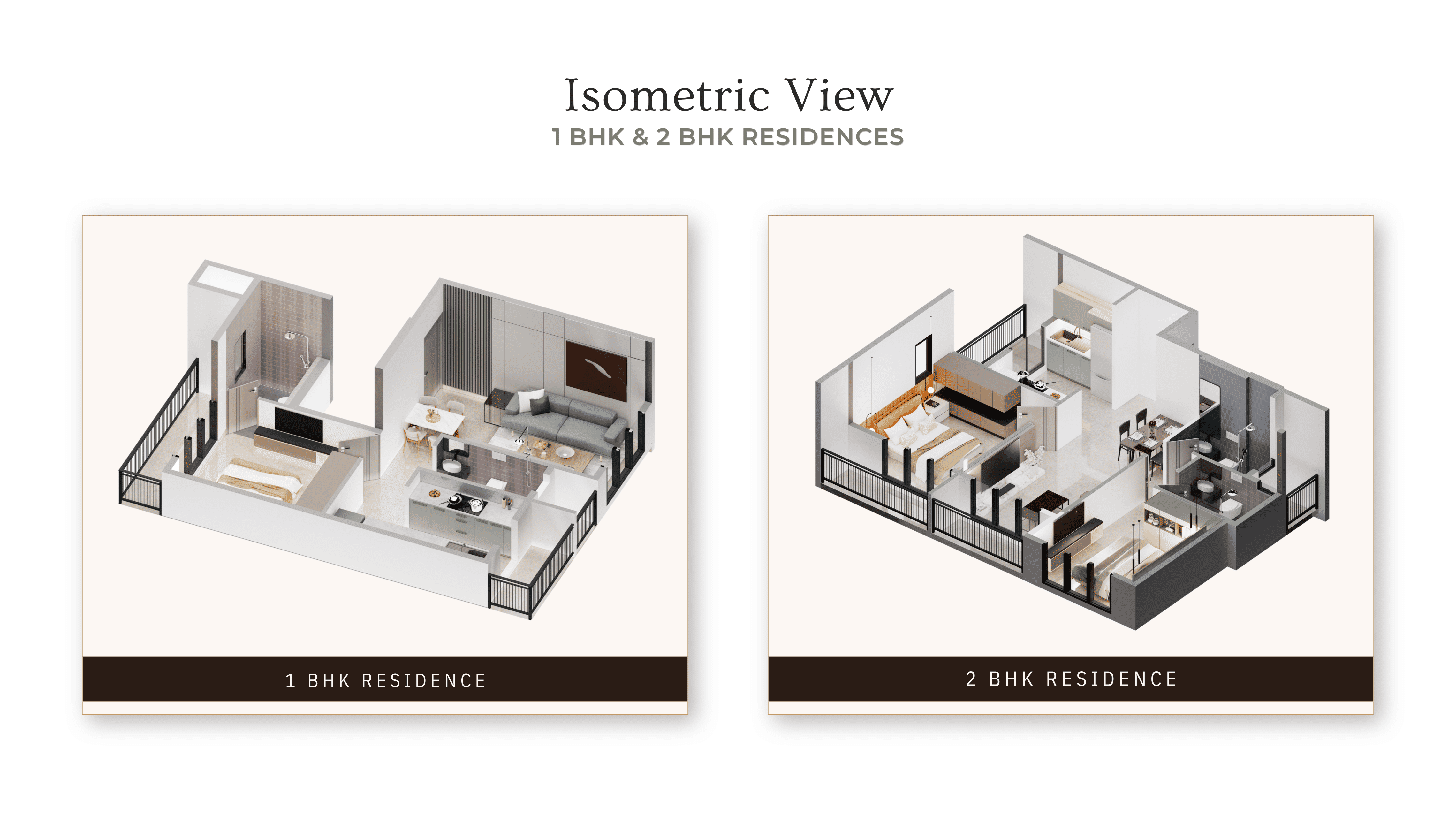 1 and 2 BHK Floor Plan