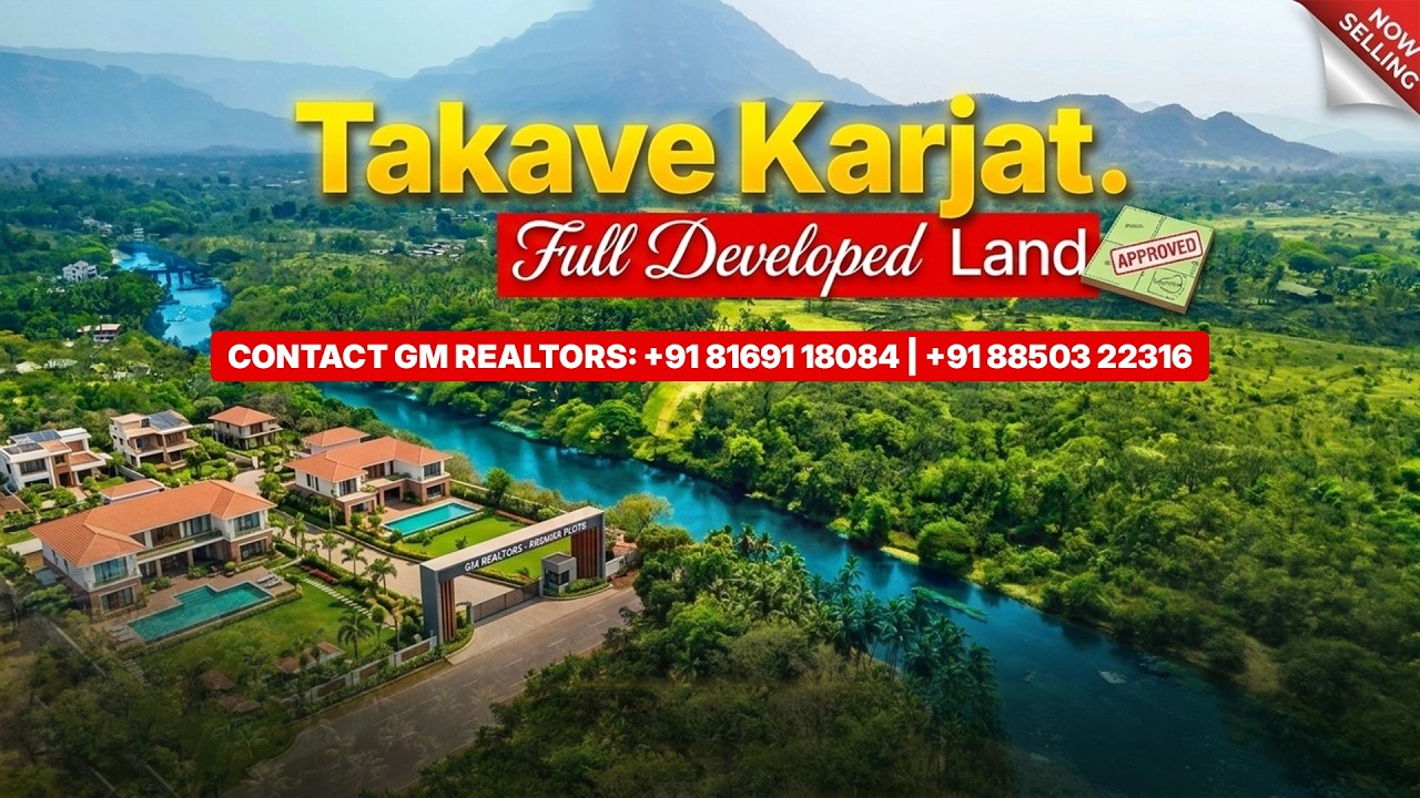 5 Acre River Touch Farm Land For Sale In Takave Karjat | Near Karjat Station