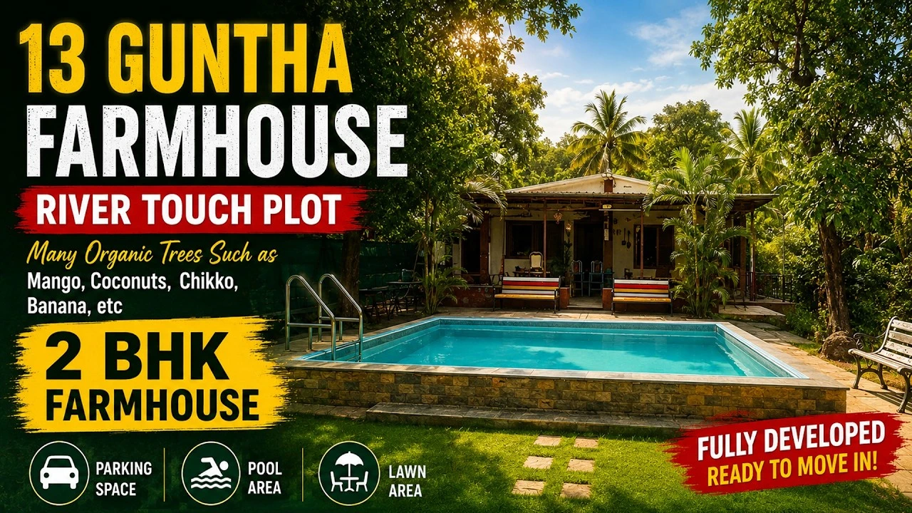 2 BHK Farmhouse Plot in Karjat | 13 Guntha |  Near Navi Mumbai Airport